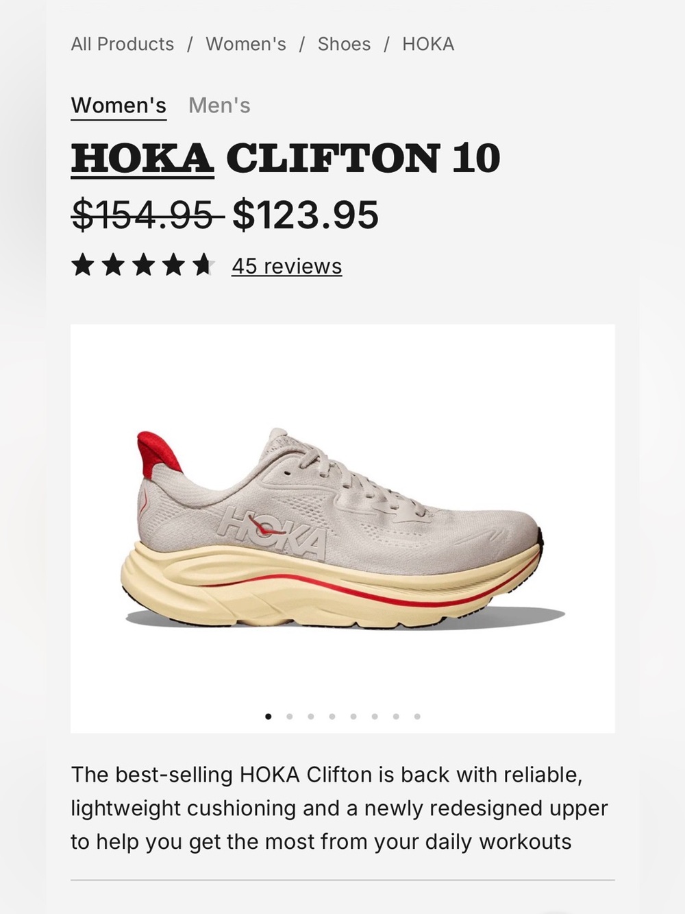 HOKA CLIFTON 10 - STUCO AND CERISE - WOMENS SIZE 7 - Picture 12 of 12
